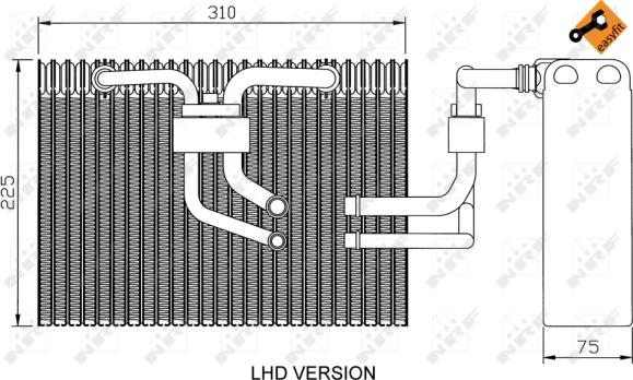 NRF 36100 - Evaporator, air conditioning car-mod.net