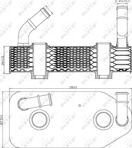 NRF 31186 - Oil Cooler, engine oil car-mod.net