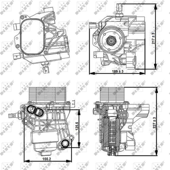 NRF 31356 - Housing, oil filter car-mod.net