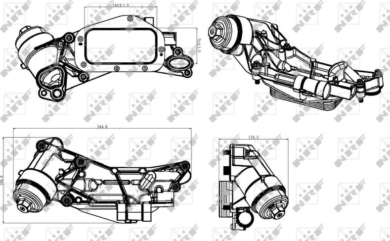 NRF 31315 - Housing, oil filter car-mod.net