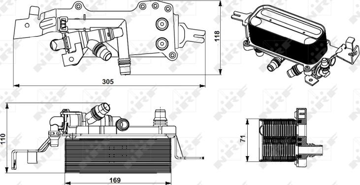 NRF 31749 - Oil Cooler, automatic transmission car-mod.net