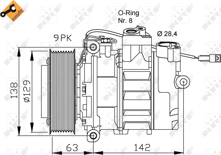 NRF 32413 - Compressor, air conditioning car-mod.net