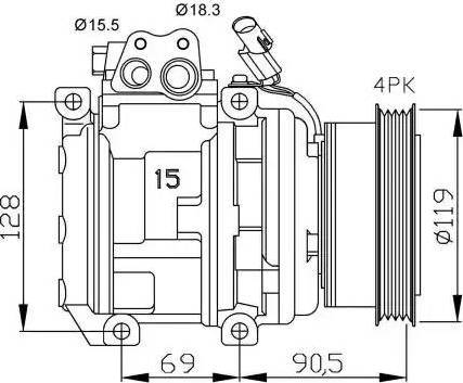 NRF 32438G - Compressor, air conditioning car-mod.net