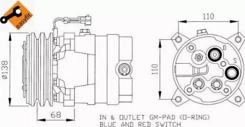 NRF 32058 - Compressor, air conditioning car-mod.net