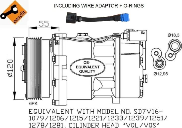 NRF 32064 - Compressor, air conditioning car-mod.net