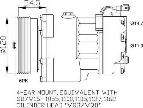 NRF 32033G - Compressor, air conditioning car-mod.net