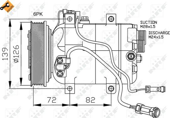 NRF 32027 - Compressor, air conditioning car-mod.net