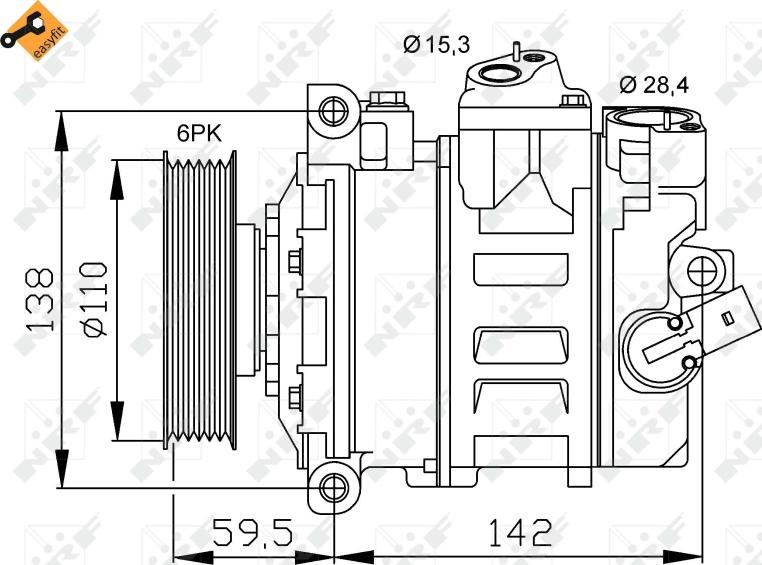 NRF 32146 - Compressor, air conditioning car-mod.net