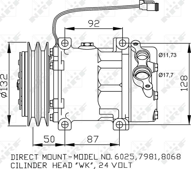 NRF 32704 - Compressor, air conditioning car-mod.net