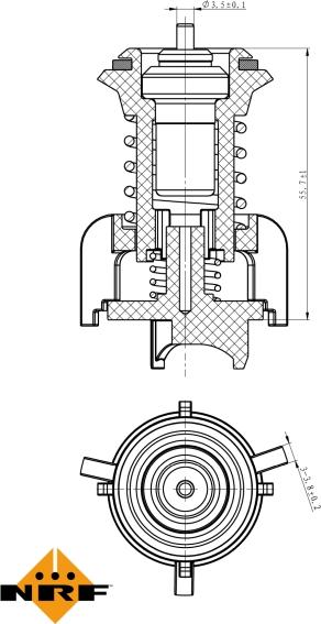 NRF 725095 - Coolant thermostat / housing car-mod.net