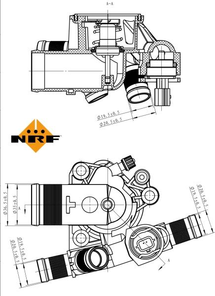 NRF 725045 - Coolant thermostat / housing car-mod.net