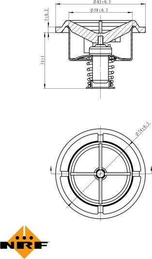 NRF 725017 - Coolant thermostat / housing car-mod.net