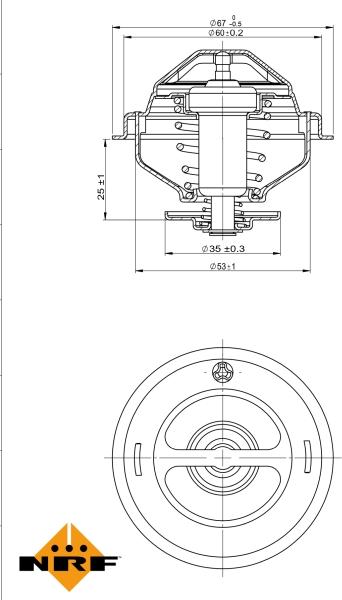 NRF 725075 - Coolant thermostat / housing car-mod.net