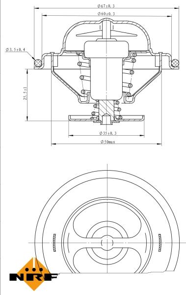 NRF 725071 - Coolant thermostat / housing car-mod.net