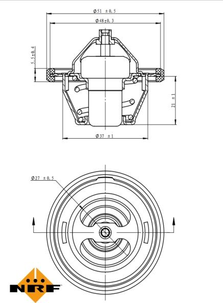 NRF 725149 - Coolant thermostat / housing car-mod.net