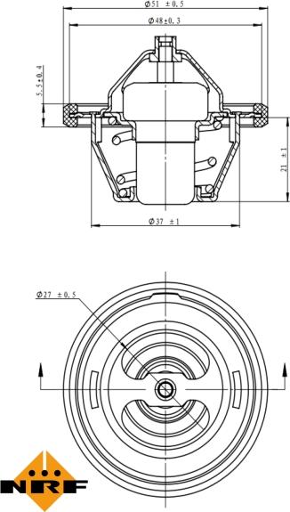 NRF 725154 - Coolant thermostat / housing car-mod.net
