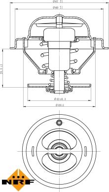 NRF 725185 - Coolant thermostat / housing car-mod.net