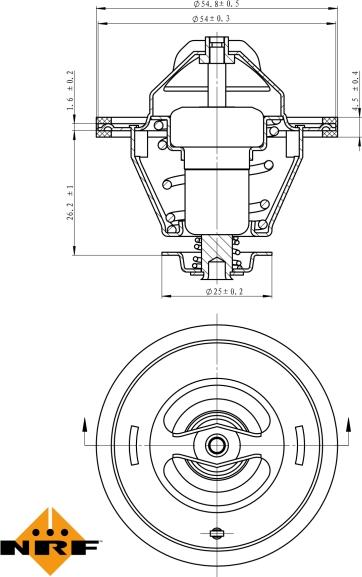 NRF 725124 - Coolant thermostat / housing car-mod.net