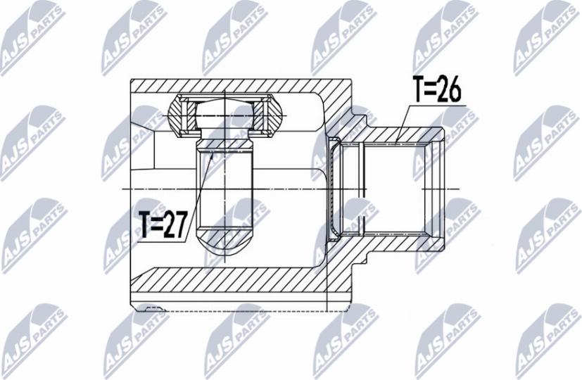 NTY NPW-VW-076 - CV Joint Kit, drive shaft car-mod.net