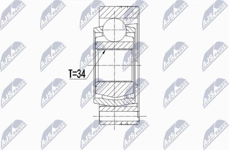 NTY NPW-VW-122 - CV Joint Kit, drive shaft car-mod.net