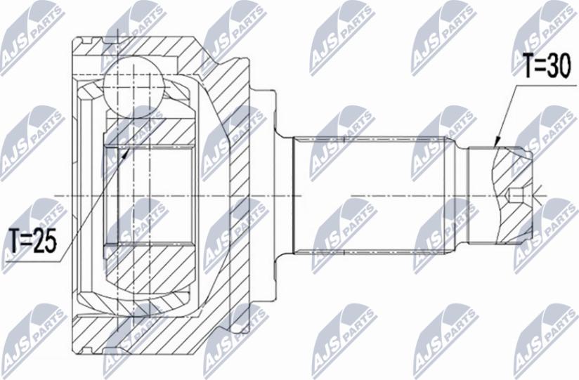 NTY NPZ-BM-026 - CV Joint Kit, drive shaft car-mod.net