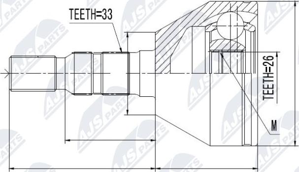 NTY NPZ-PL-029 - CV Joint Kit, drive shaft car-mod.net