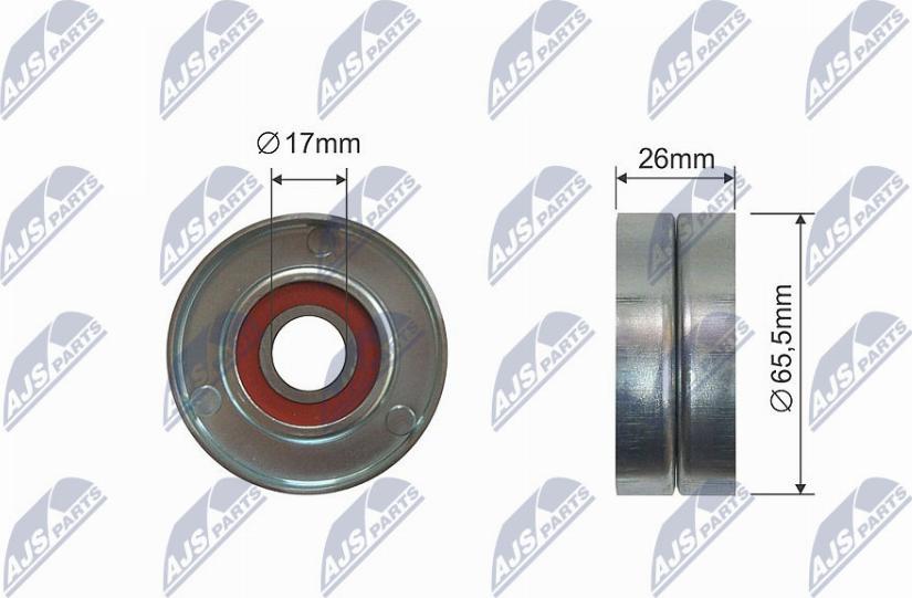 NTY RNK-AU-049 - Deflection / Guide Pulley, V-belt car-mod.net