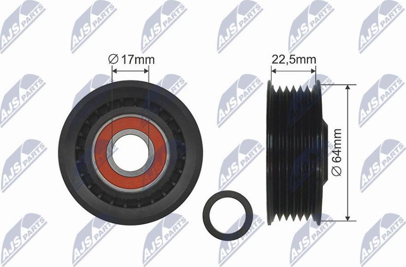 NTY RNK-AU-045 - Deflection / Guide Pulley, V-belt car-mod.net