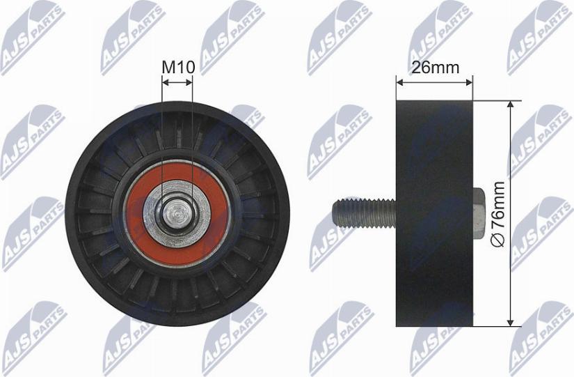 NTY RNK-AU-046 - Deflection / Guide Pulley, V-belt car-mod.net