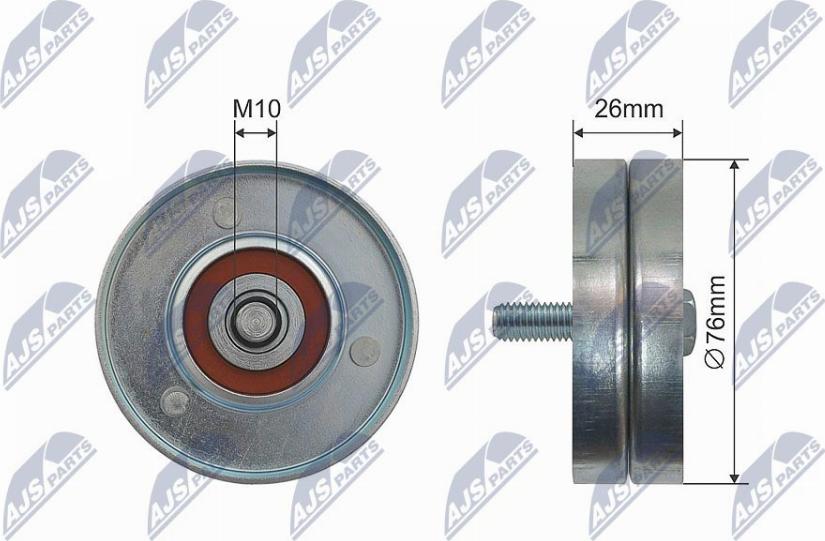 NTY RNK-AU-050 - Deflection / Guide Pulley, V-belt car-mod.net