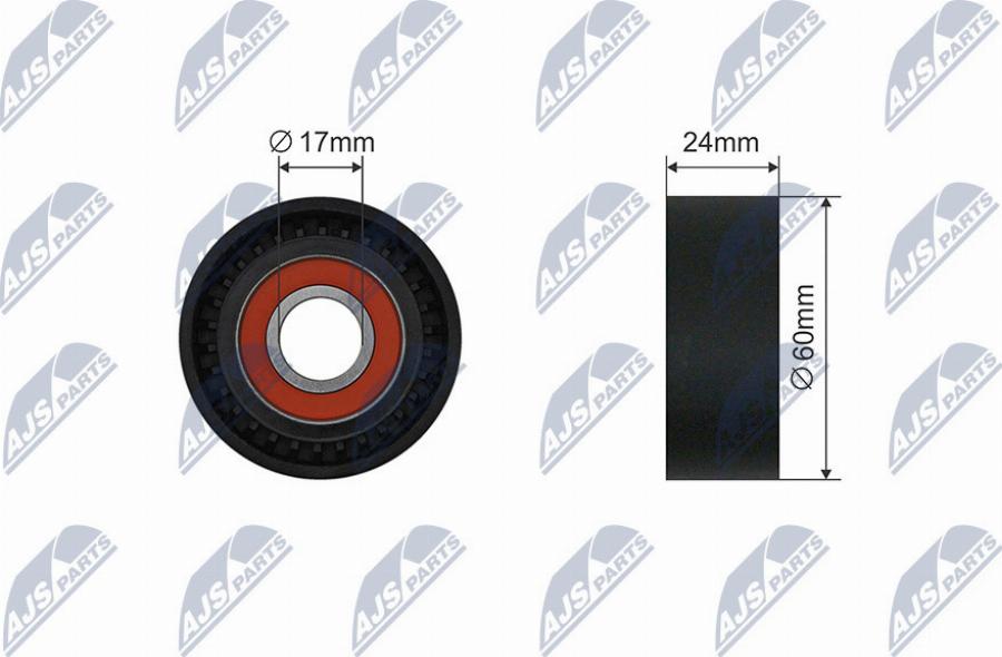 NTY RNK-AU-060 - Pulley, v-ribbed belt car-mod.net