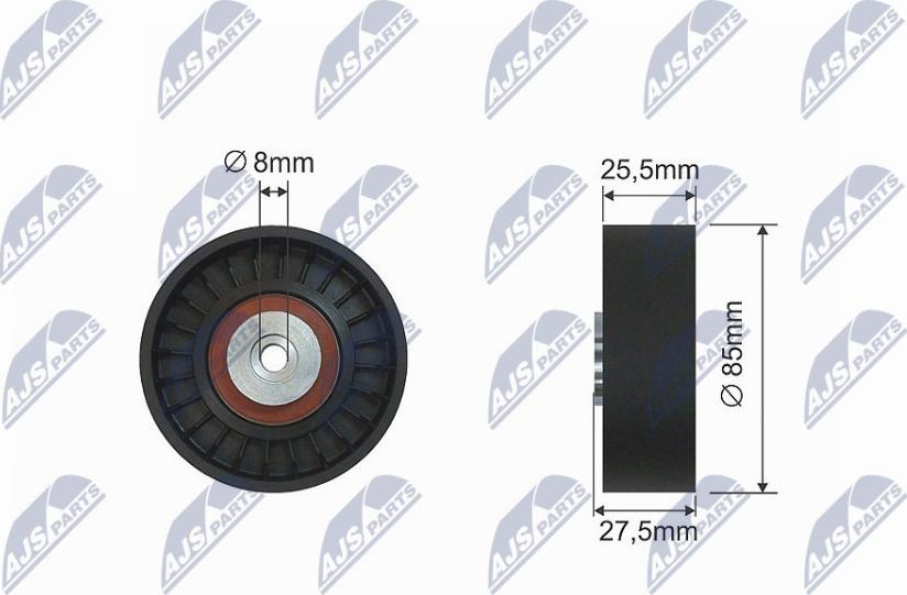 NTY RNK-AU-038 - Deflection / Guide Pulley, V-belt car-mod.net