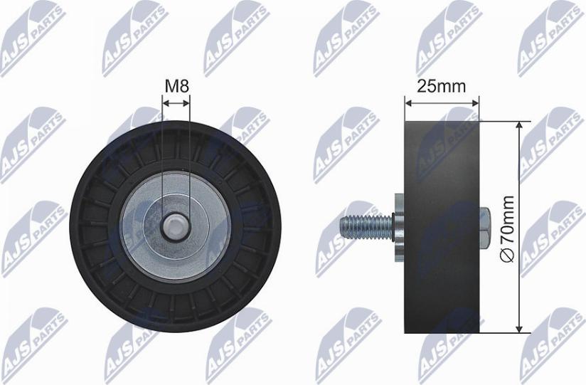 NTY RNK-FR-047 - Deflection / Guide Pulley, V-belt car-mod.net