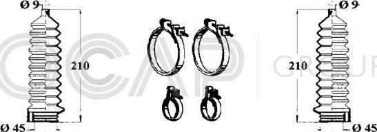 OCAP 0900419 - Bellow Set, steering car-mod.net