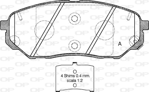Open Parts BPA1661.02 - Brake Pad Set, disc brake car-mod.net
