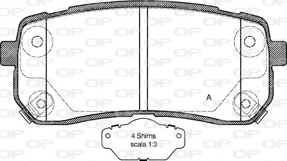 Open Parts BPA1288.02 - Brake Pad Set, disc brake car-mod.net