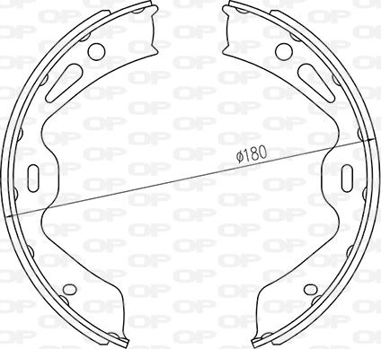 Open Parts BSA2259.00 - Drum Brake Shoe Set car-mod.net