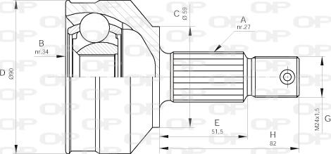 Open Parts CVJ5459.10 - CV Joint Kit, drive shaft car-mod.net