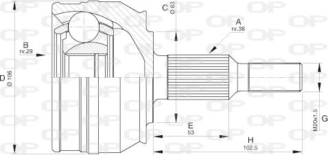 Open Parts CVJ5579.10 - CV Joint Kit, drive shaft car-mod.net