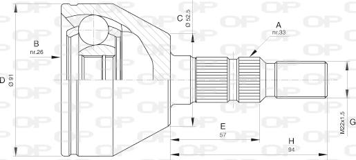 Open Parts CVJ5603.10 - CV Joint Kit, drive shaft car-mod.net