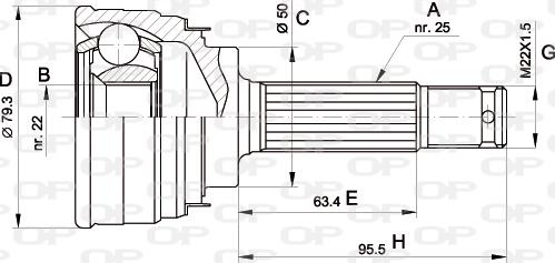 Open Parts CVJ5043.10 - CV Joint Kit, drive shaft car-mod.net
