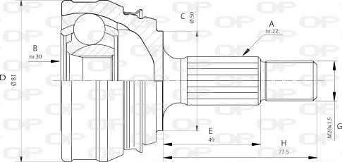 Open Parts CVJ5005.10 - CV Joint Kit, drive shaft car-mod.net