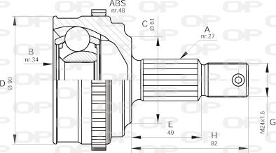 Open Parts CVJ5220.10 - CV Joint Kit, drive shaft car-mod.net