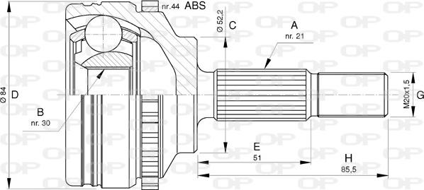 Open Parts CVJ5743.10 - CV Joint Kit, drive shaft car-mod.net