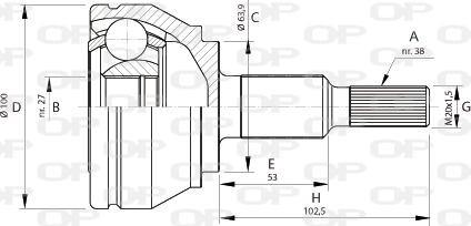 Open Parts CVJ5704.10 - CV Joint Kit, drive shaft car-mod.net