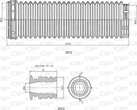 Open Parts DCK5048.04 - Dust Cover Kit, shock absorber car-mod.net