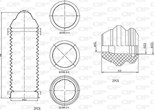 Open Parts DCK5051.04 - Dust Cover Kit, shock absorber car-mod.net