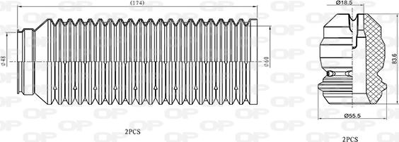 Open Parts DCK5082.04 - Dust Cover Kit, shock absorber car-mod.net