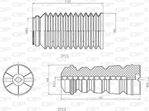 Open Parts DCK5031.04 - Dust Cover Kit, shock absorber car-mod.net
