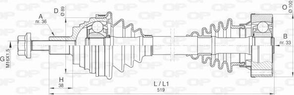 Open Parts DRS6418.00 - Drive Shaft car-mod.net